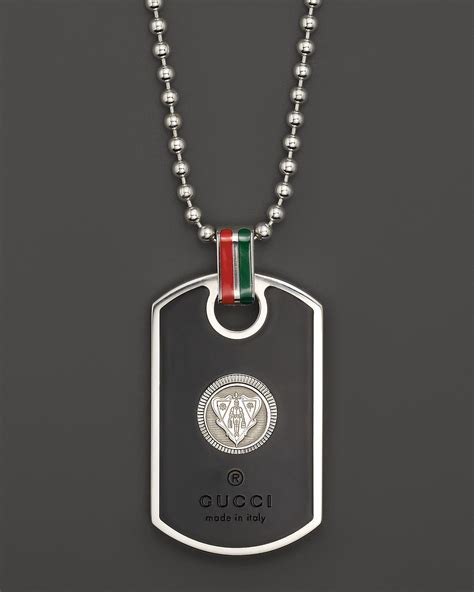 gucci tag necklace free shipping|gucci dog tags for men.